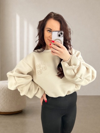 Bawełniana bluza REMY beżowa
