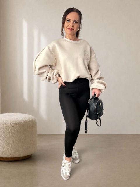 Bawełniana bluza REMY beżowa