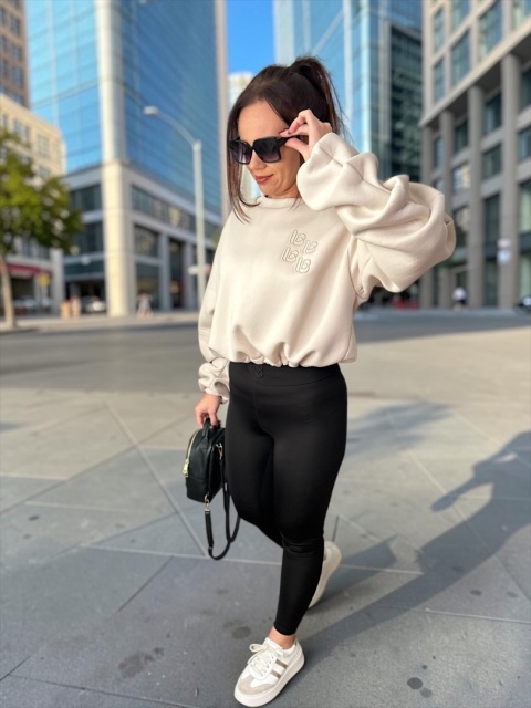 Bawełniana bluza REMY beżowa