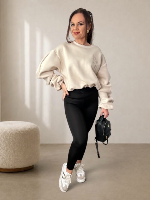 Bawełniana bluza REMY beżowa